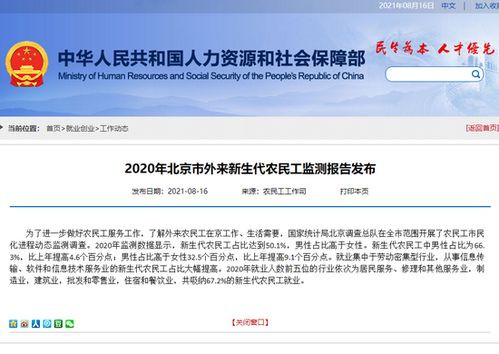 2020年北京市外來新生代農(nóng)民工監(jiān)測(cè)報(bào)告解讀 信息技術(shù)服務(wù)業(yè)從業(yè)占比顯著攀升